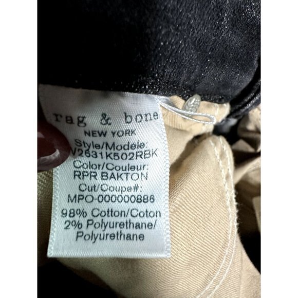 RAG & BONE LADIES NINA HIGH RISE ANKLE CIGARETTE JEANS (24)  EUC    F-298 - Picture 7 of 7